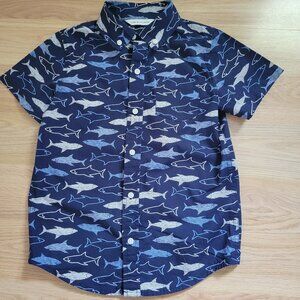 Janie and Jack cotton shark print shirt